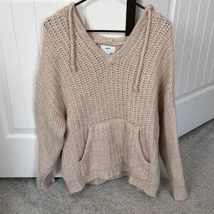 Aerie Hooded Knit Sweater